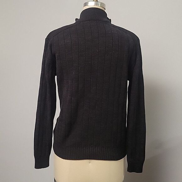 Method vintage 1/4 Zip Pullover Black Ribbed Knit Sweater size XL - Picture 4 of 6
